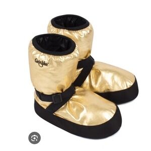 Grishko warm-up booties dancers feet warmer model M-63/1 size Medium Gold Black